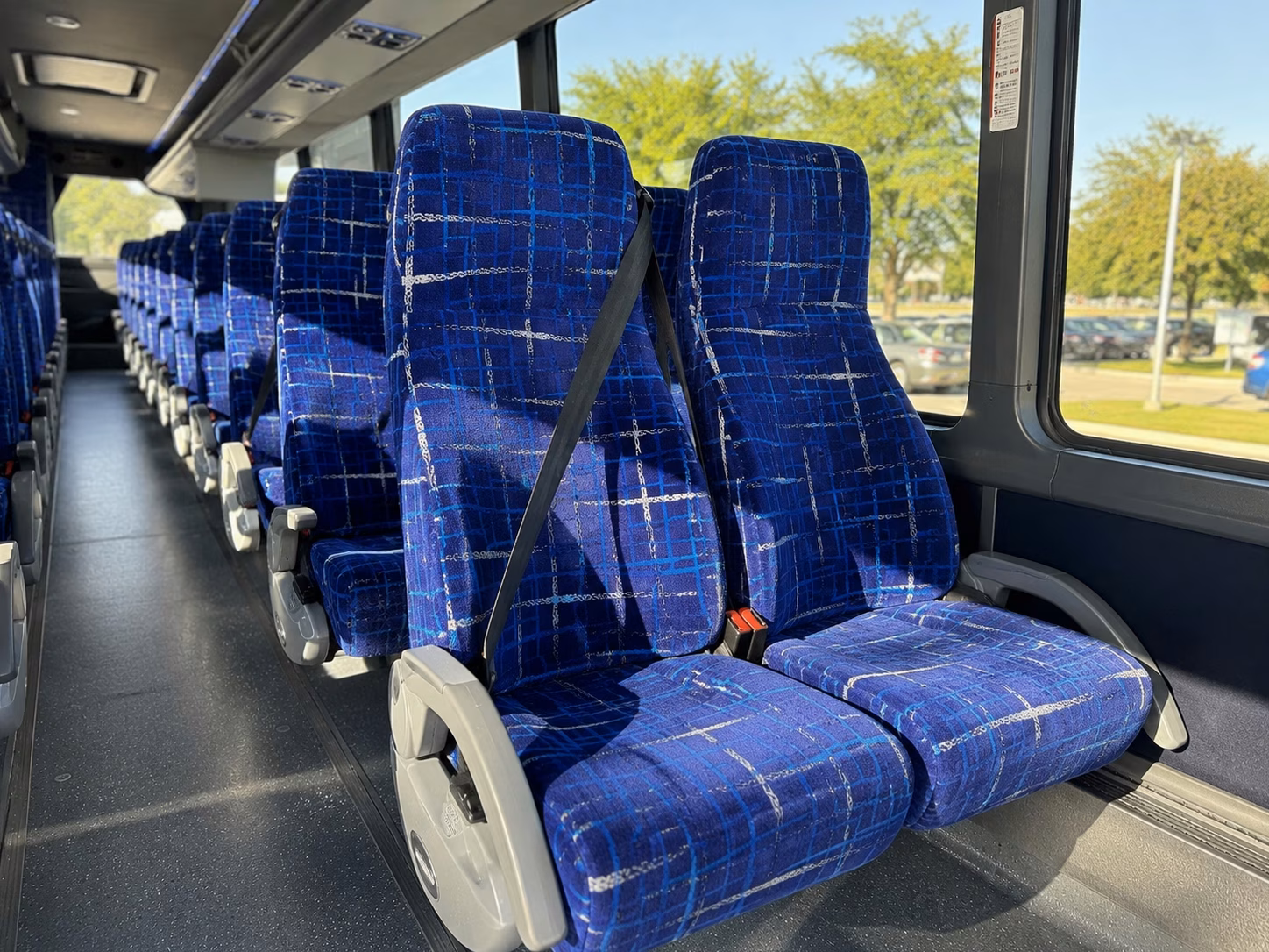 56 passenger charter bus interior