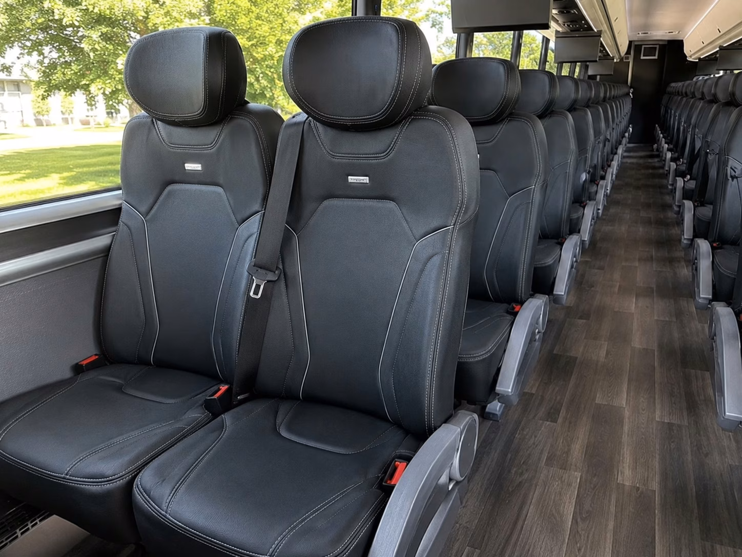 manteca charter bus rental interior
