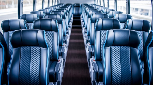 manteca 50 passenger charter bus inside