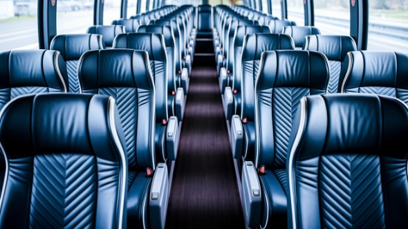 manteca 54 passenger charter bus inside