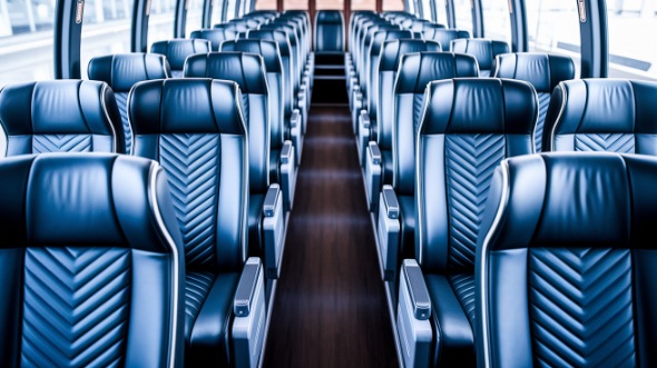 manteca 55 passenger charter bus inside