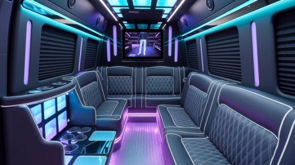 manteca party bus rental interior