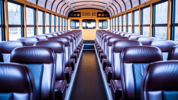 manteca school bus rental interior